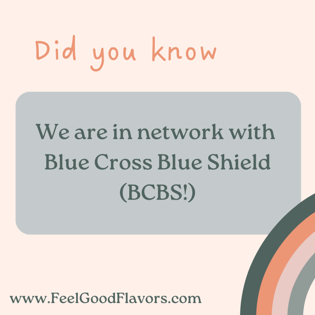 Did you know we are eating disorder dietitians in network with Blue Cross Blue Shield? 